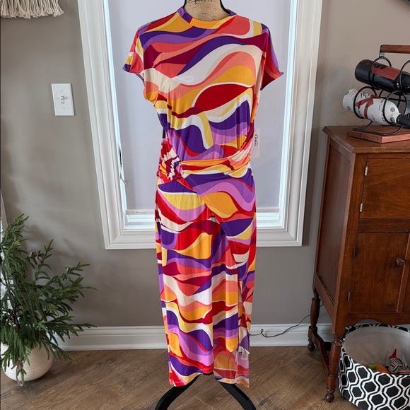 🆕 Donna Morgan Vibrant High Low Dress Size 10 - Picture 3 of 6